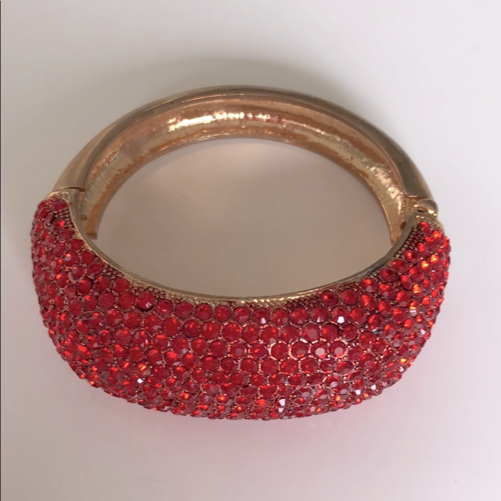 Rhinestone Gold Vintage Bracelet Cuff